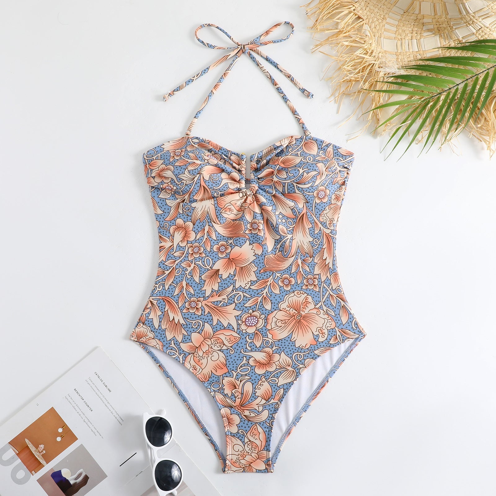 Printing Sexy Retro One Piece Women Swimsuit Suit Belly Covering Slimming Swimsuit Vacation Bella Mia
